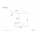 Стол обеденный SIGNAL AMADEO II дуб/черный мат 90